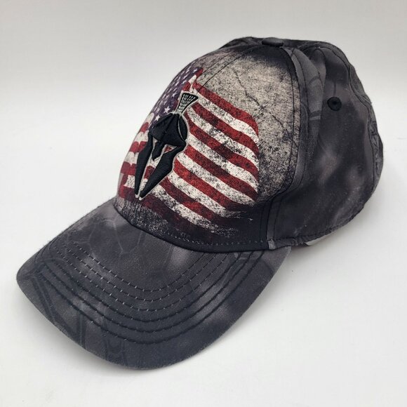Kryptek Tactical Hat Cap Strapback American Flag Spartan Helmet Mens - Picture 3 of 9